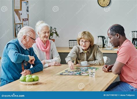 Senior People Playing Board Games Stock Photo - Image of communication ...