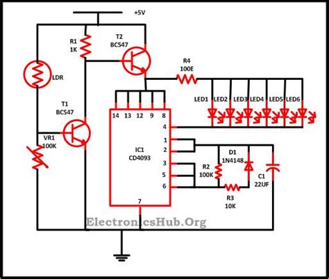 LED Christmas Lights Circuit Diagram and Working | Circuit diagram, Led ...