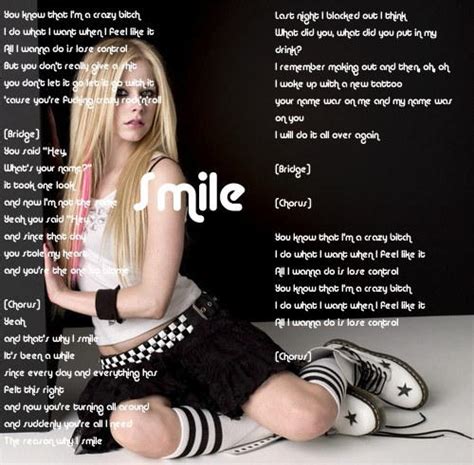 Avril Lavigne, Smile, Lyrics by MakiRose on DeviantArt