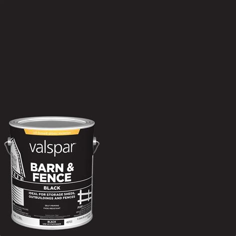 Valspar Barn & Fence Gloss Black Oil-based Exterior Paint (Actual Net ...