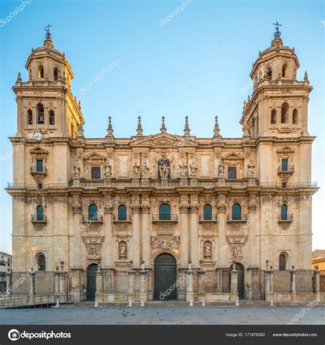 Cathedral of Jaen - view at the facade, Spain Stock Photo by ©milosk50 ...