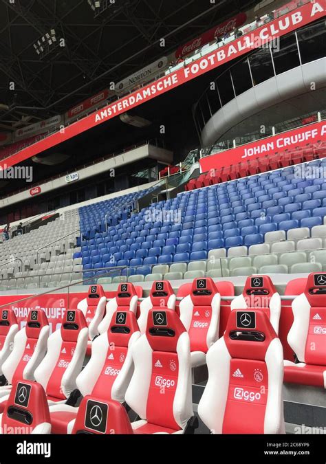 Amsterdam / Netherlands - 10 25 2018 : Ajax Amsterdam Stadium seat ...