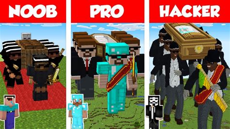 Minecraft NOOB vs PRO vs HACKER: COFFIN DANCE HOUSE BUILD CHALLENGE in ...