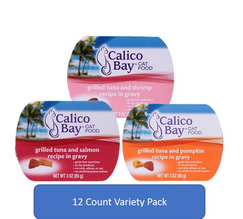 (12 Pack) Calico Bay Grilled Wet Cat Food Variety Pack, 3 oz. Cans - Walmart.com