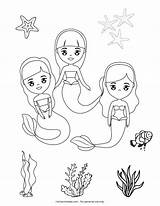 Coloring Pages Of Mermaids sketch template