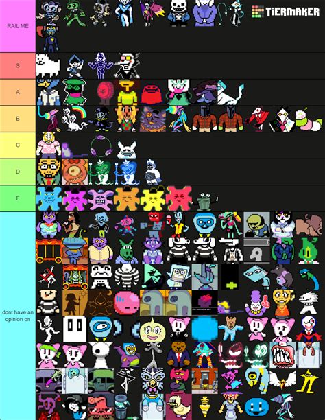 Deltarune ALL characters ch. 1 & 2 Tier List (Community Rankings ...