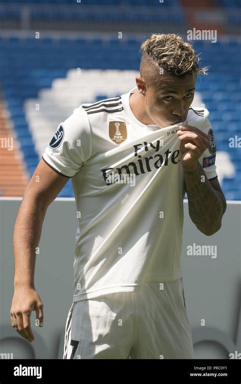 Mariano Diaz Mejia announced as Real Madrid player at Santiago Bernabeu Stadium in Madrid, Spain ...