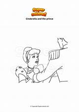 Coloring Page Cinderella And The prince  Supercoloredcom sketch template