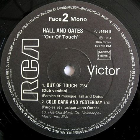 REŦR㊉ CLASSIC HITS: DARYL HALL & JOHN OATES-OUT OF TOUCH(MAXI VINYL)1984