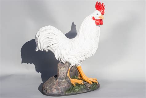 Large Rooster Statue chicken Sculpture bird Figurine Decor - Etsy