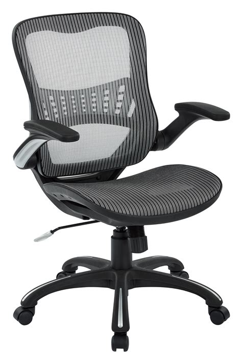 Office Star Products Mesh Seat and Back Manager’s Chair in Grey Mesh - Walmart.com - Walmart.com