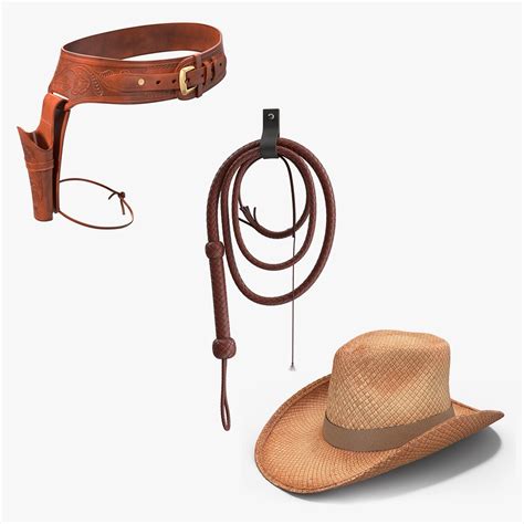 Cowboy Accessories Collection model - TurboSquid 2157034