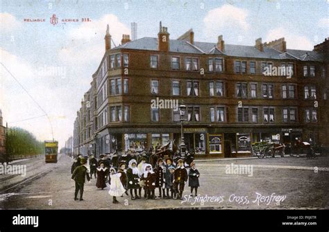 St Andrews Cross, Renfrew, Scotland. Date: circa 1907 Stock Photo - Alamy