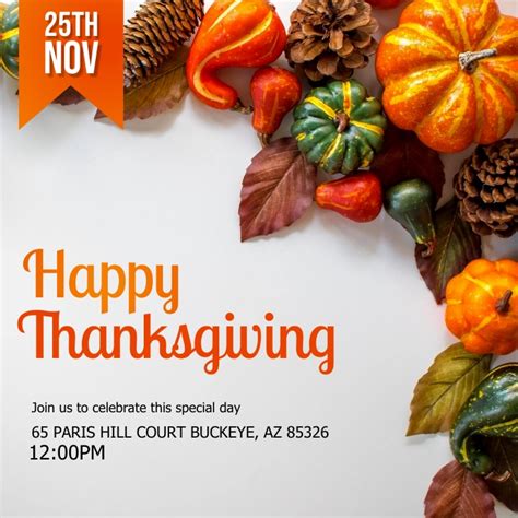 Thanksgiving Flyer Template Free | PosterMyWall