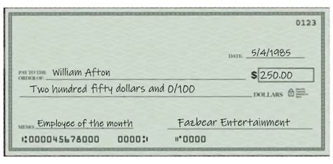 Custom FNAF Paycheck by StabDaFax on DeviantArt