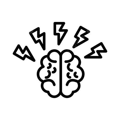 Brainstorm Line Icon Vector, Brain, Brainstorm, Creative PNG and Vector with Transparent ...