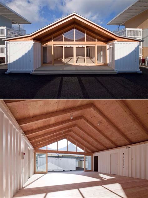 shigeru ban: onagawa temporary container housing + community center ...