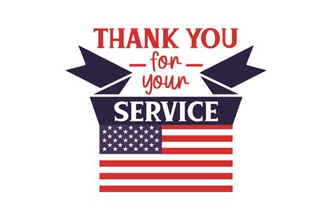 Thank You for Your Service - U.S. Flag SVG Cut file by Creative Fabrica Crafts · Creative Fabrica