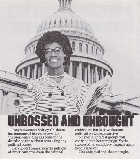 “Unbossed and Unbought”: Shirley Chisholm and the Voice of the People ...