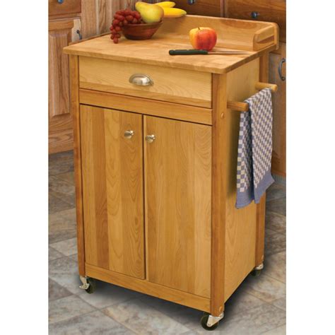 Catskill Craftsmen Butcher Block Cart with Backsplash Model 51531