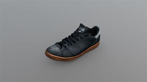 Raf Simons Adidas Stan Smith Shoe (Black/Orange) - Download Free 3D ...