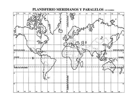 Planisferio con coordenadas geográficas para imprimir - Imagui