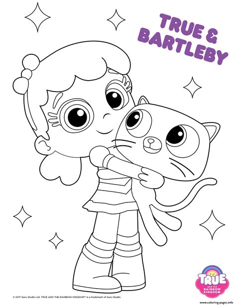 True Bartleby Rainbow Kingdom Coloring page Printable