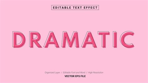 Premium Vector | Editable dramatic font typography template text effect ...