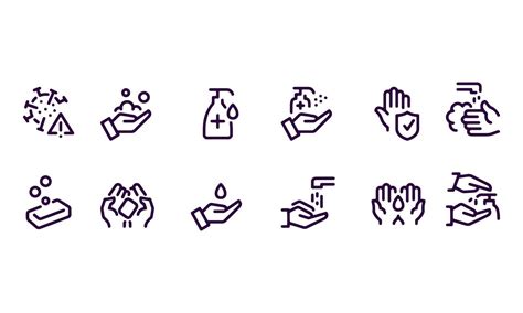 washing hands icons vector design 10200306 Vector Art at Vecteezy