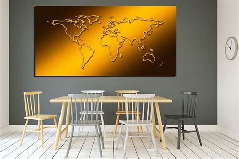 World Map Canvas Push Pin World Map World Map Canvas Set Map - Etsy