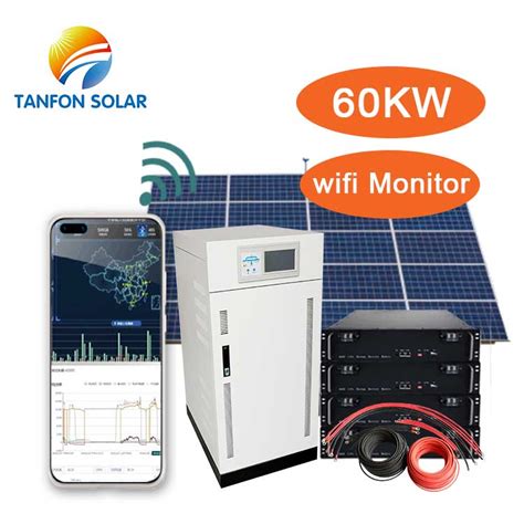 60kva off grid solar panel system for factory solar plant