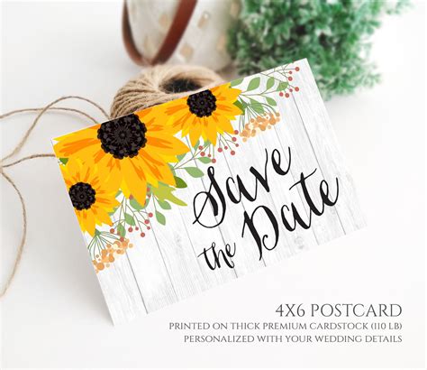 Rustic Save the Date Postcards - LemonWedding