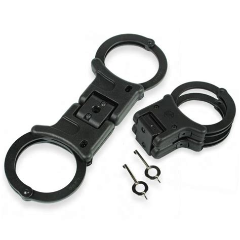 TCH850 Black Anodised Rigid Folding Handcuffs - Police Supplies