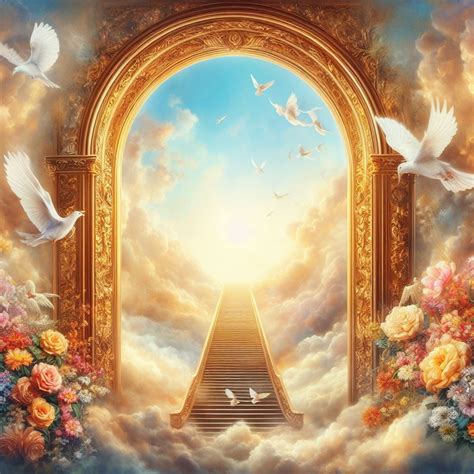 The Gate to Heaven Digital Painting - 12" x 18" Art Print Wall Decor ...