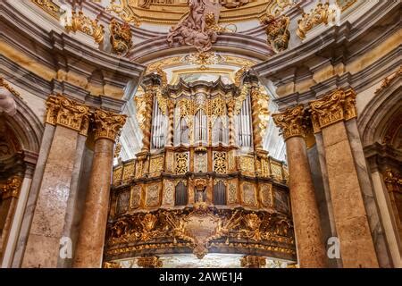 Interior view of Weltenburg monastery, Benedictine abbey, Weltenburg ...