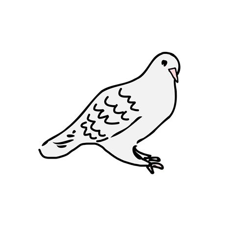 Clipart - dove is sitting