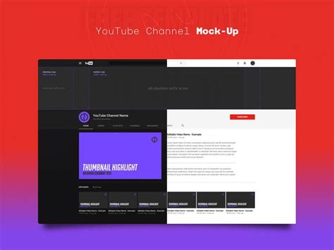 17 Beautiful Youtube Banner Mockup - Last Mockup