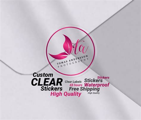 Custom Clear Label Clear Stickers With White Ink Labels and Stickers ...