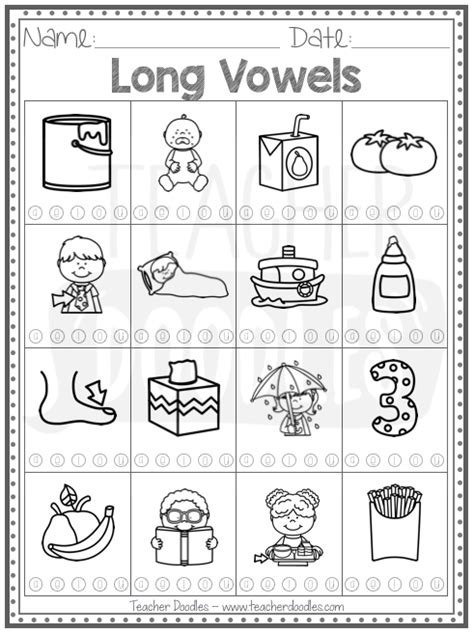 Color the Vowel – Teacher Doodles