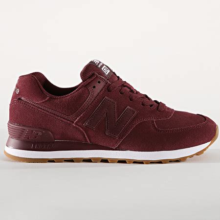 New Balance - Baskets Classics 574 738221-60 Burgundy White ...