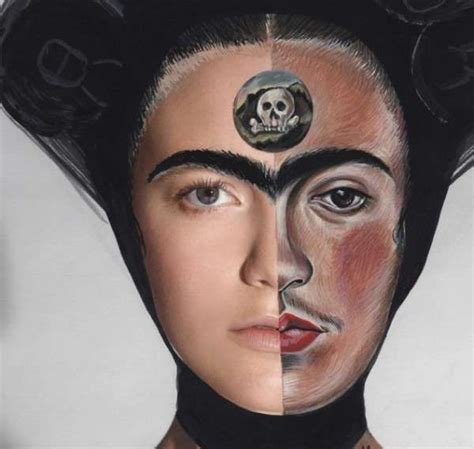 Unibrow Photo Painting Hybrids | Uni-brows | Art, Illustration art, Frida khalo