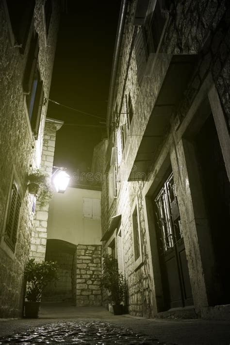 Night in Stari Grad Walkthrough Stock Photo - Image of destination ...