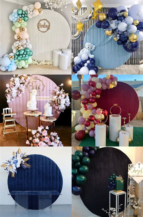 Gray Blue Velvet Round Backdrop Cover with Stand | FREE SHIPPING – ubackdrops