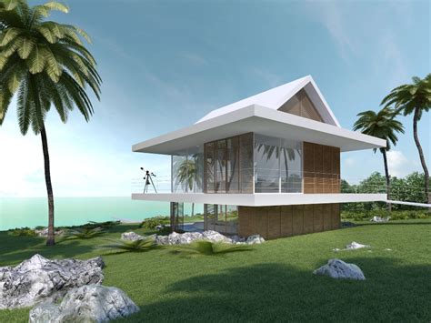 BEACH HOUSE IN BAHAMAS - ARCHLAB | Small house architecture, Beach house, Exclusive house plan