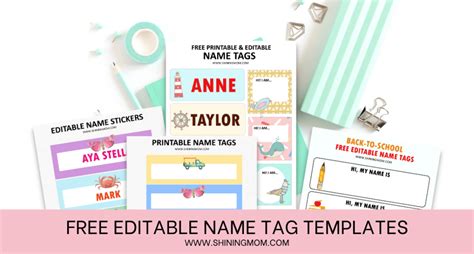 Free Editable Name Tag Templates – 100 Best Name Tag Designs!