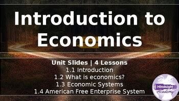 Economics Unit 1 Powerpoint Slides by Hindsight Academy | TPT