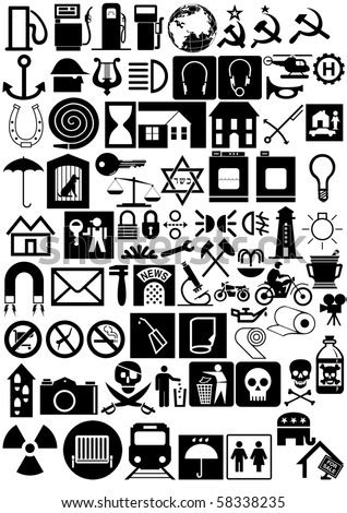 Various Kind Dingbats Symbols Stock Vector 36612022 - Shutterstock