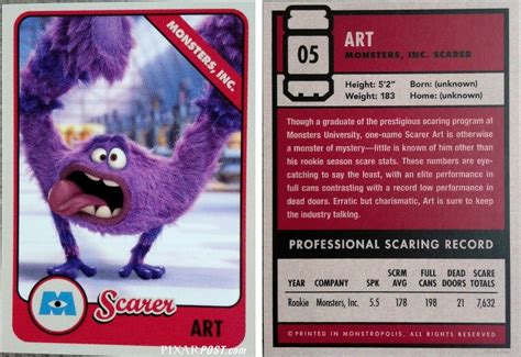 Monsters University Scare Cards - The Complete Guide | Pixar Post