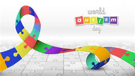 Premium Vector | World Autism Day with Colorful Ribbon