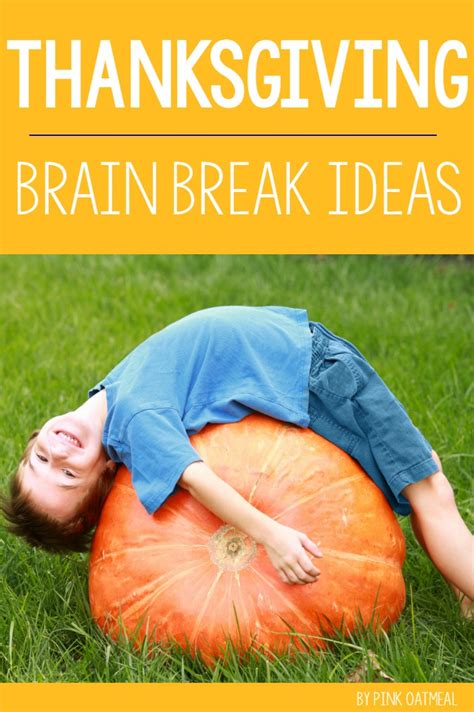 Thanksgiving Brain Breaks and Gross Motor Ideas - Pink Oatmeal